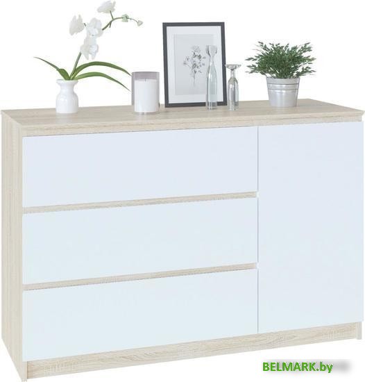 Комод Сокол Т-3Р (дуб сонома/белый) - фото