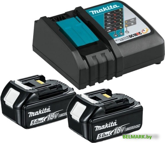 Аккумулятор с зарядным устройством Makita BL1850B + DC18RC 191L74-5 (18В/5 Ah + 7.2-14.4В) - фото