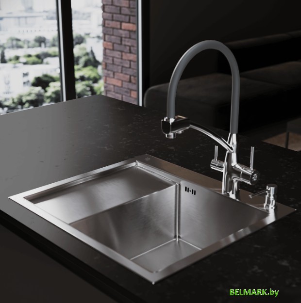 Кухонная мойка РМС MRK-5851R (с дозатором) - фото2