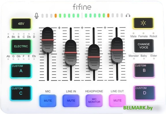 Микшерный пульт FIFINE SC3 (белый) - фото