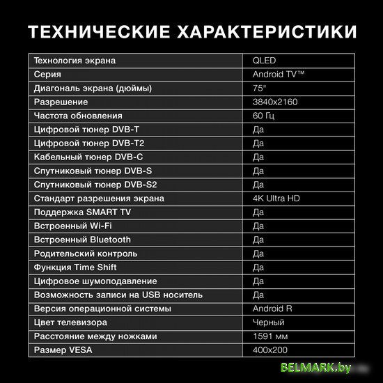 Телевизор Hyundai H-LED75QBU7500 - фото2