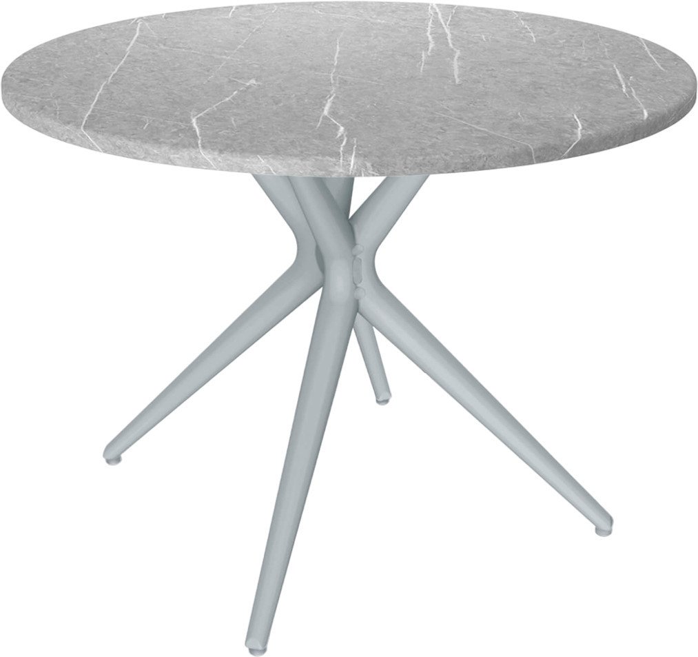 Кухонный стол Sheffilton SHT-TU30/TT 90 МДФ (серый/серый мрамор) - фото