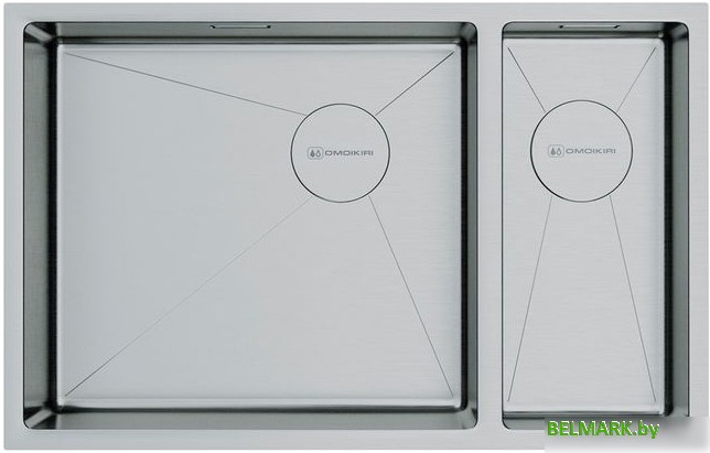 Кухонная мойка Omoikiri Taki 69-2-U/IF-IN-L Side (нержавеющая сталь) - фото
