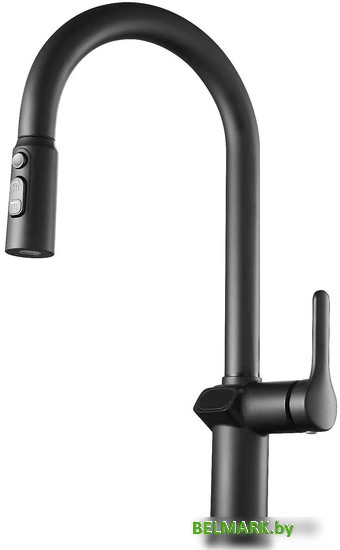 Смеситель Esko K15B LED (черный) - фото