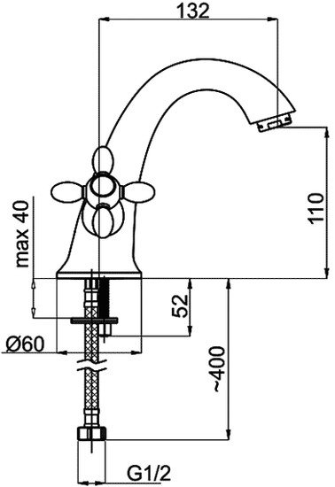 Смеситель Rubineta Toscana-2 [M20006] - фото2