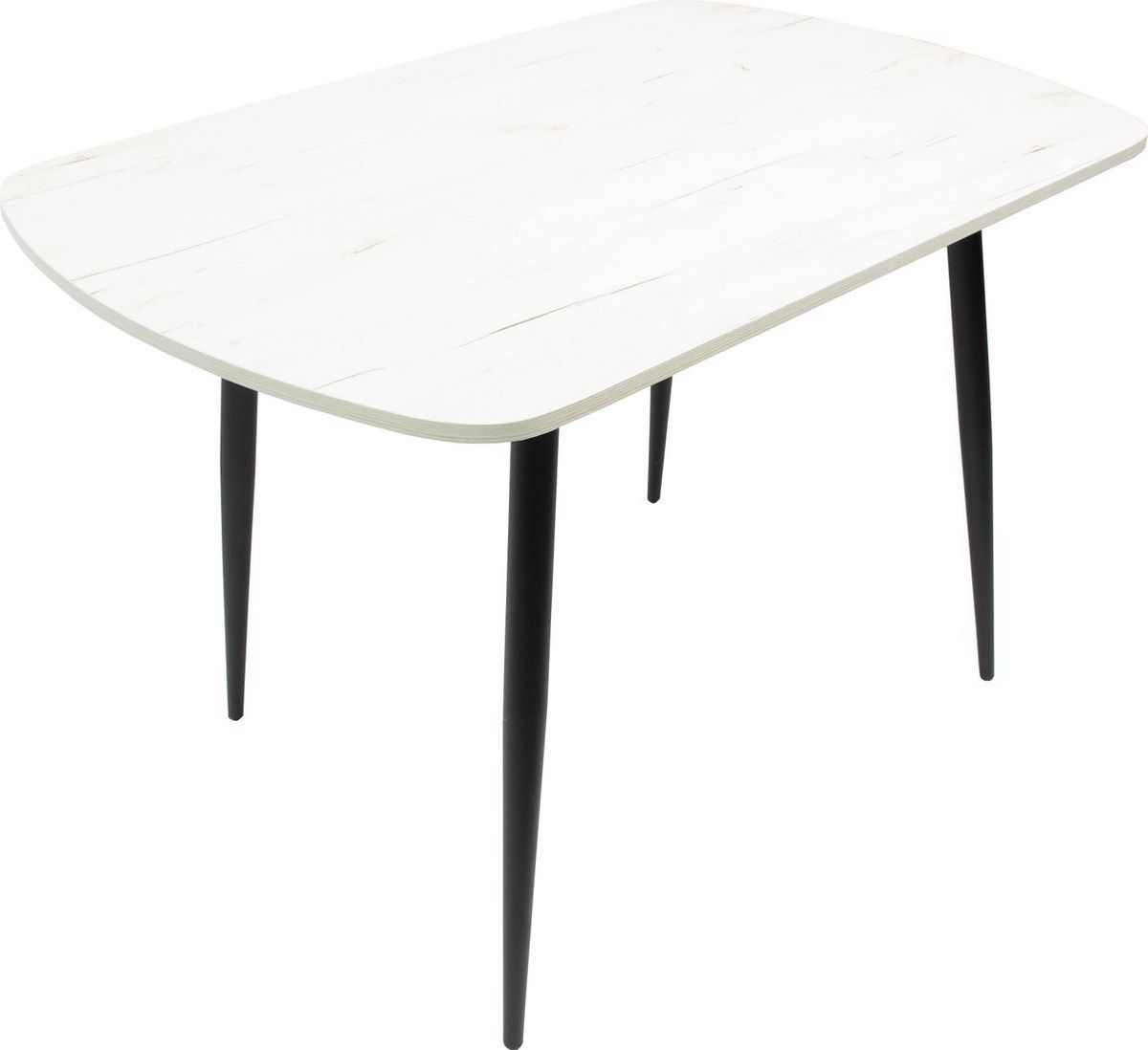 Кухонный стол ВВР ЛДСП (дуб крафт белый/черный конус 110/70) - фото2