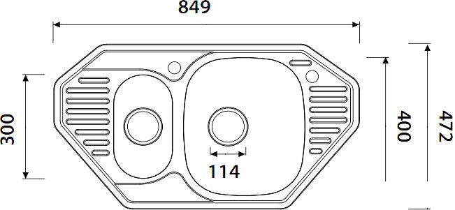 Кухонная мойка Kaiser KSS-8547 - фото2