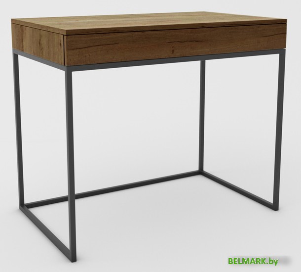 Туалетный столик без зеркала Hype Mebel Авелин 90x40 (черный/дуб галифакс олово) - фото