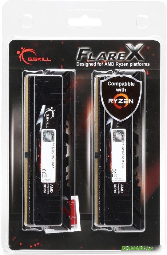 Оперативная память G.Skill Flare X 2x16GB DDR4 PC4-25600 F4-3200C16D-32GFX - фото2