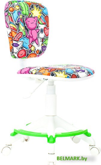 Компьютерное кресло Бюрократ CH-W204/F (пластик белый/маскарад) - фото