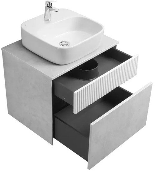 Акватон Тумба с умывальником Марбл Слэйт 60 1A2761K0MH4C0 - фото2