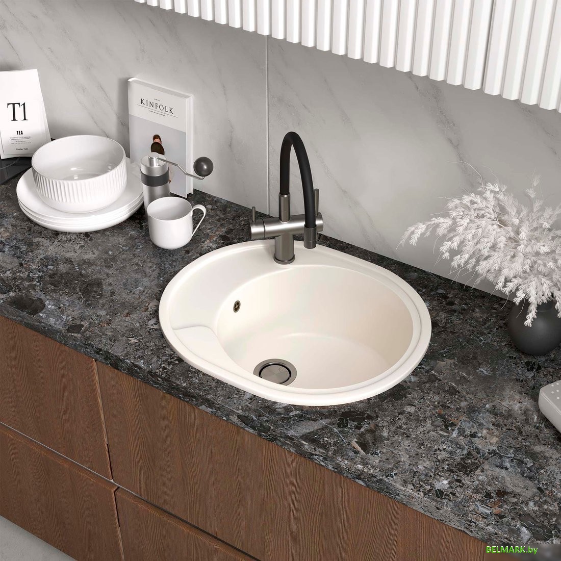 Кухонная мойка Reflexion Allonge RF0658WH - фото