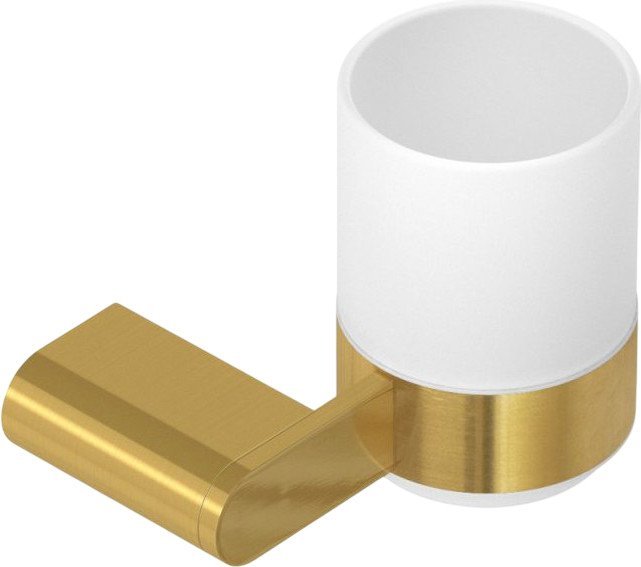 Стакан для зубной щетки и пасты Cezares STYLUS-TUMS-BORO (брашированное золото) - фото