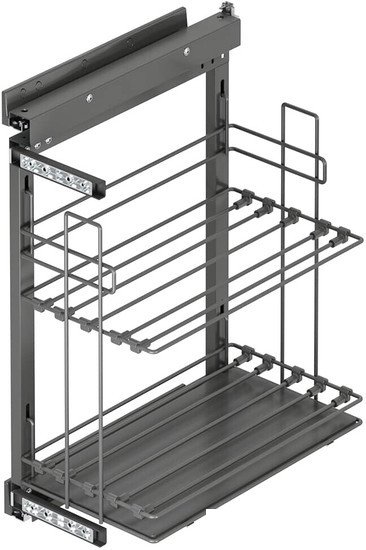 Вставка в полку Starax S-2891-A (левое крепление, антрацит) - фото