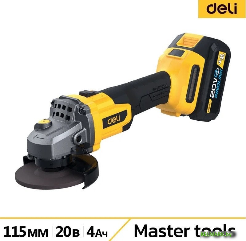 Угловая шлифмашина Deli DC601 (с 2-мя АКБ, сумка) - фото