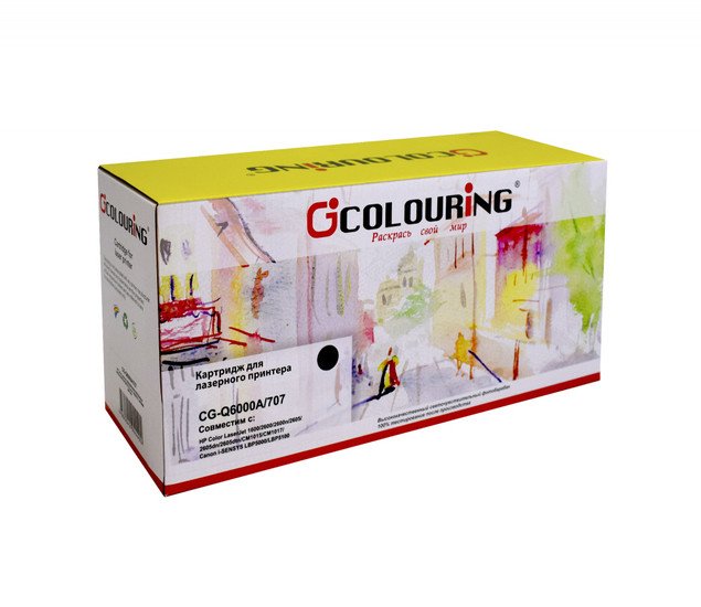 Картридж Colouring CG-Q6000A/707 (аналог Canon Cartridge 707 Black, HP Q6000A) - фото