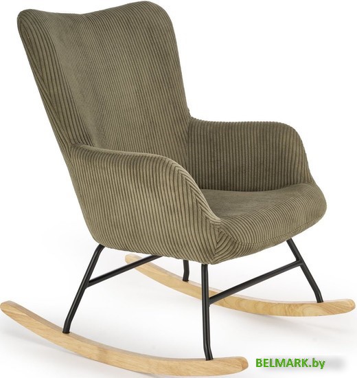 Кресло-качалка Halmar Belmiro (оливковый) - фото