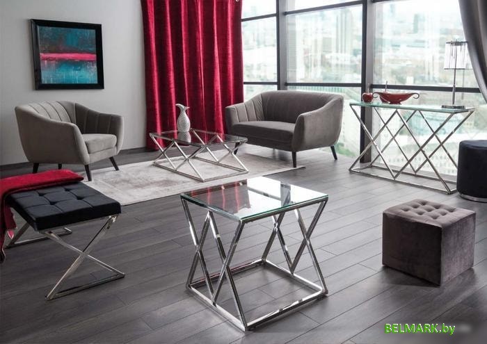 Пуфик Signal LORI VELVET серый - фото2