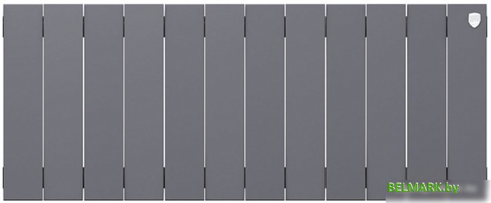 Биметаллический радиатор Royal Thermo PianoForte 300 Silver Satin (12 секций) боковое подключение - фото