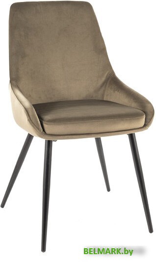 Стул Signal Cobe Velvet (bluvel 77 оливковый/черный) - фото