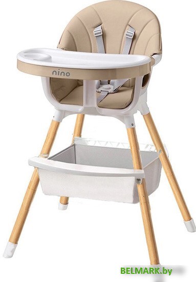 Высокий стульчик Nino Lark (бежевый) - фото