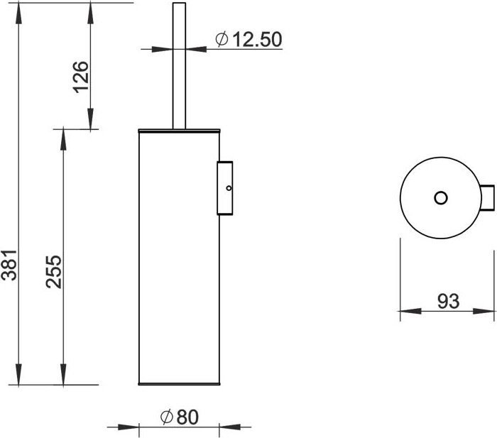 Ершик для унитаза Whitecross Ergo ER2272BL (черный матовый) - фото2