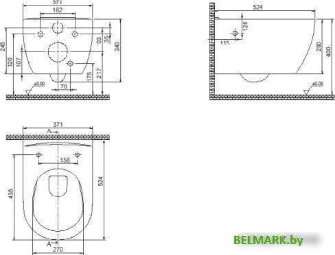 Унитаз CeraStyle City HC00206PH00 (без сиденья) - фото2