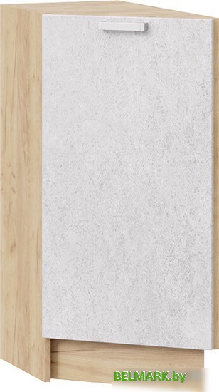 Шкаф напольный Трия Гранита 1Н3Т (дуб крафт золотой/бетон снежный) - фото