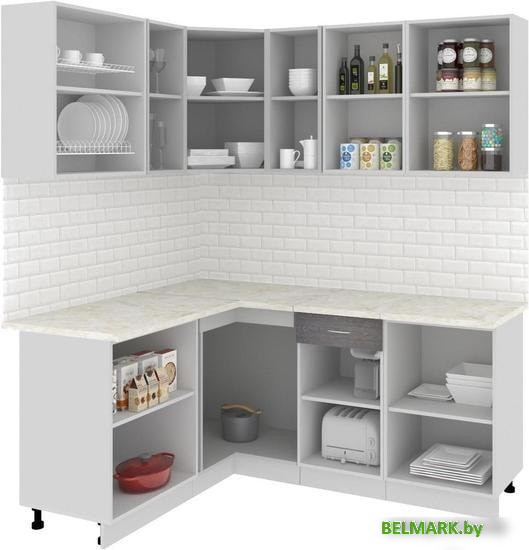 Угловая кухня Кортекс-мебель Корнелия Экстра 1.5x1.8м (дуб сонома/марсель) - фото2