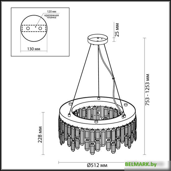 Подвесная люстра Odeon Light Dakisa 4986/6 - фото2