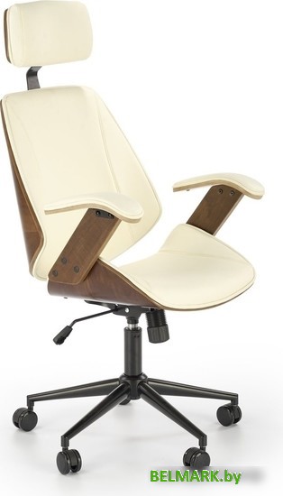 Кресло Halmar Ignazio (ореховый/кремовый) - фото