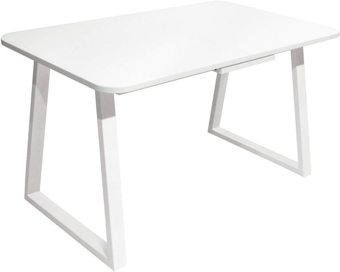 Кухонный стол Sheffilton SHT-T40/130-160 (белый глянцевый/белый) - фото