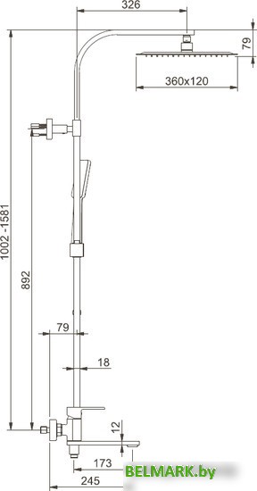 Душевая система Gappo G2483-8 - фото2
