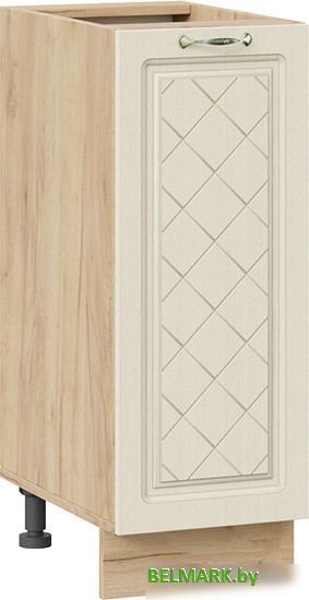 Шкаф напольный Трия Бьянка 1Н3 (дуб крафт золотой/дуб ваниль) - фото