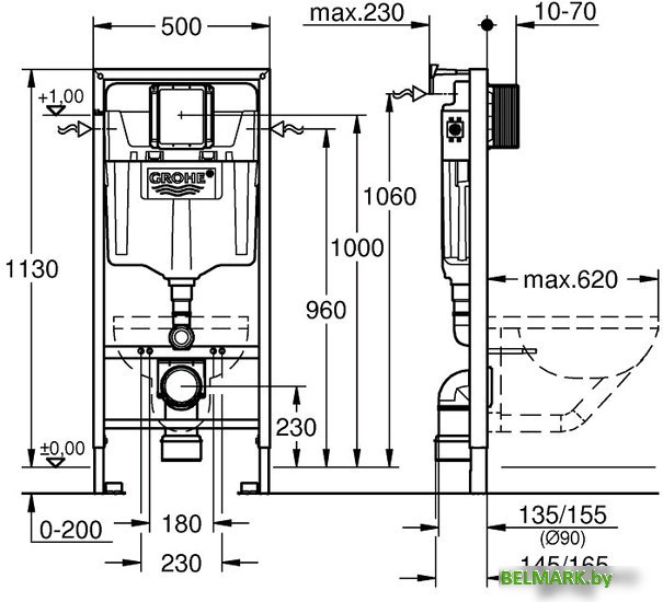 Инсталляция для унитаза Grohe Rapid SL 38536001 - фото2