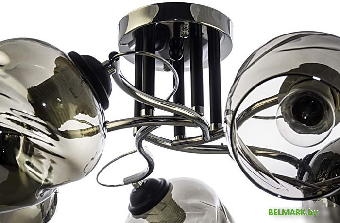 Люстра средней высоты Aitin Pro НПБ 02-5x60-101 C1725/5 (хром/черный) - фото2