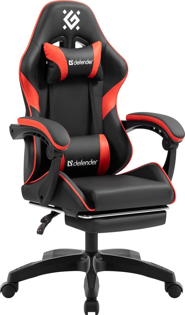 Игровое (геймерское) кресло Defender Serenity (черный/красный) - фото