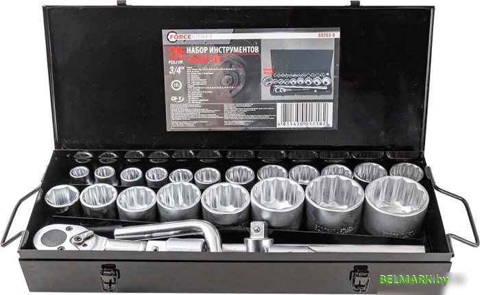 Универсальный набор инструментов ForceKraft FK-68263-9 (26 предметов) - фото