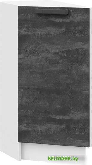 Шкаф напольный Трия Детройт 1Н3Т (белый/угольный камень) - фото