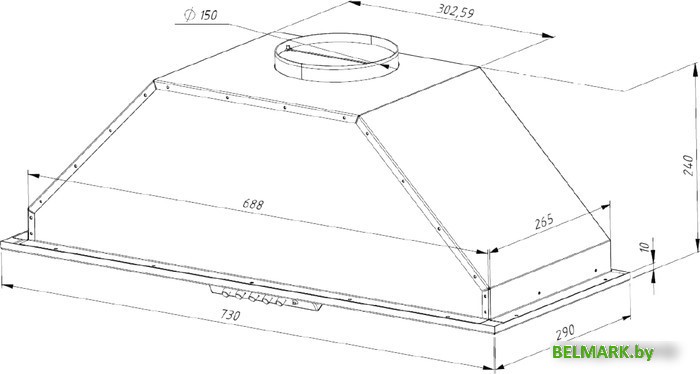 Кухонная вытяжка Akpo Neva eco 80 WK-4 (нержавеющая сталь) - фото2