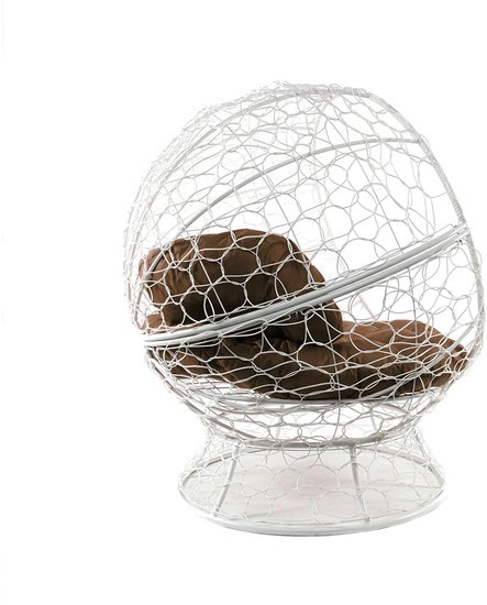 Кресло M-Group Апельсин 11520101 (белый ротанг/бежевая подушка) - фото2