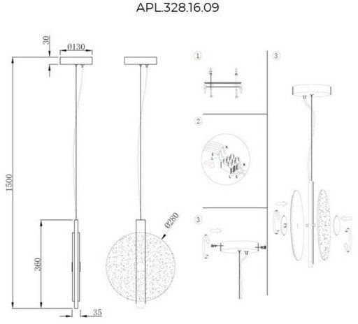 Подвесная люстра Aployt APL.328.16.09 - фото2