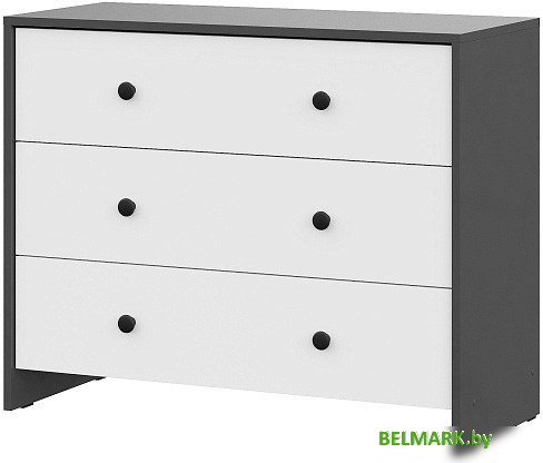 Комод NN мебель Дольче 00-00113544 (графит/белый) - фото