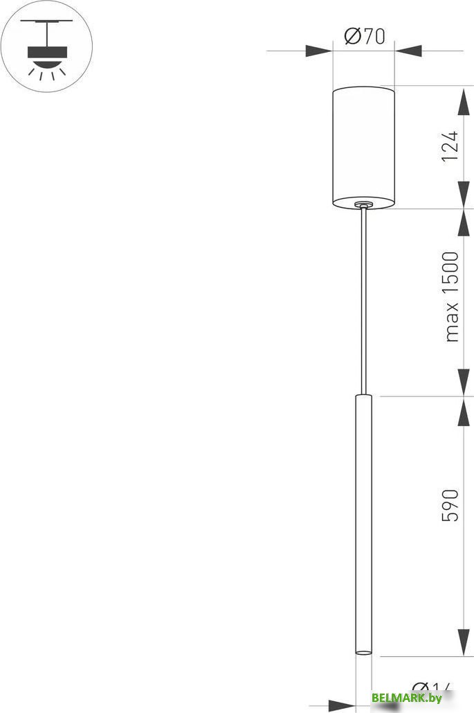 Подвесная люстра Arlight SP-Umbra-Hang-V-L600-10W Warm3000 036948(1) - фото2