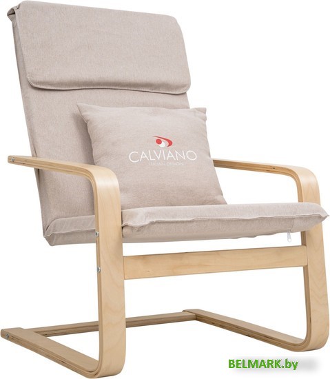 Интерьерное кресло Calviano Soft 1 (светло-бежевый) - фото