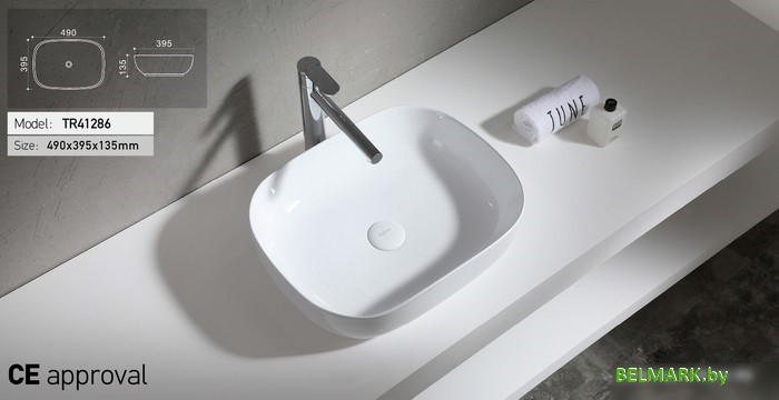 Умывальник Uptrend Hermosa (глянцевый белый) - фото2