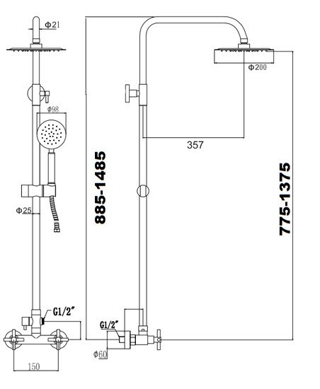 Душевая система Fmark FS8435 - фото2