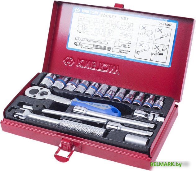 Универсальный набор инструментов King Tony 2521MR (19 предметов) - фото