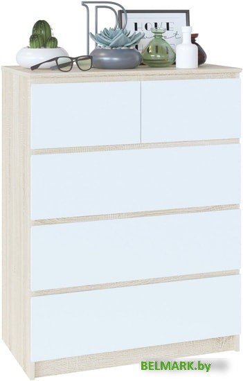 Комод Сокол Т-5Р (дуб сонома/белый) - фото