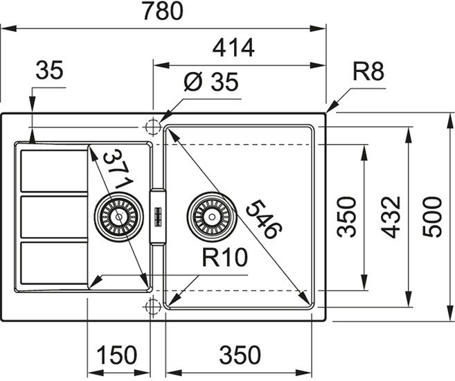 Кухонная мойка Franke Sirius 2.0 S2D 651-78 Tectonite 143.0628.386 (серый) - фото2